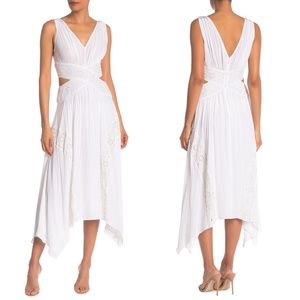 Ramy brook marlo v neck cut out midi dress OFFERS WILL BE DECLINED